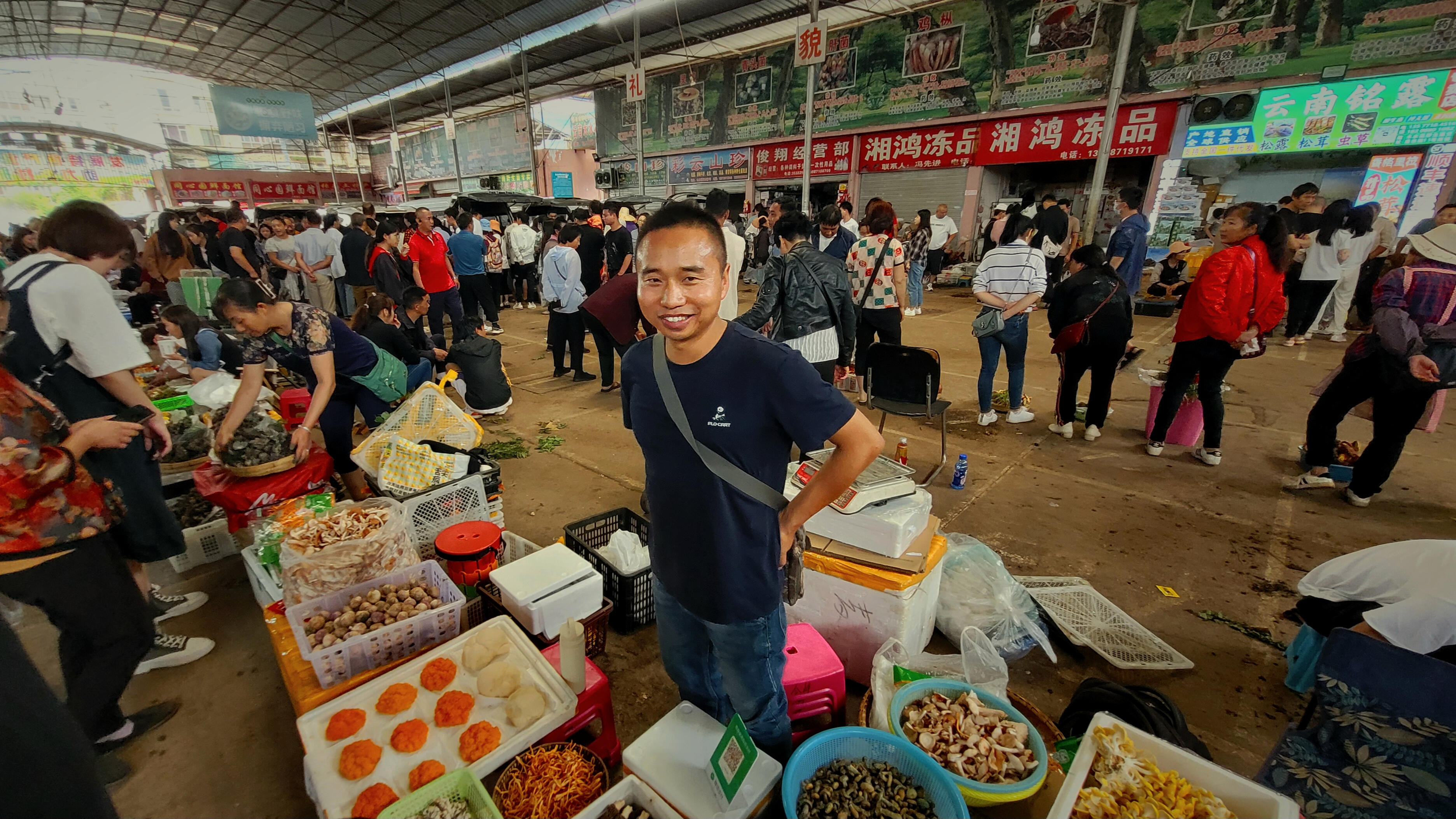 In the largest mushroom market in the world, thousands of locals flock for fungi, where over 500 tons of edible mushrooms may be exchanged in a single day Kunming, China